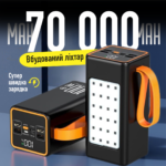 Повербанк на 70 000 mAh YM-655 з ліхтарем Повербанк на 70 000 mAh YM-655 з ліхтарем