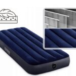Велюровий односпальний надувний матрац Intex 191x76x25 см