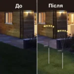 Комплект садових ліхтарів 2шт по 70см «Світлячки» на сонячній батареї